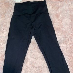 Black cropped align leggings